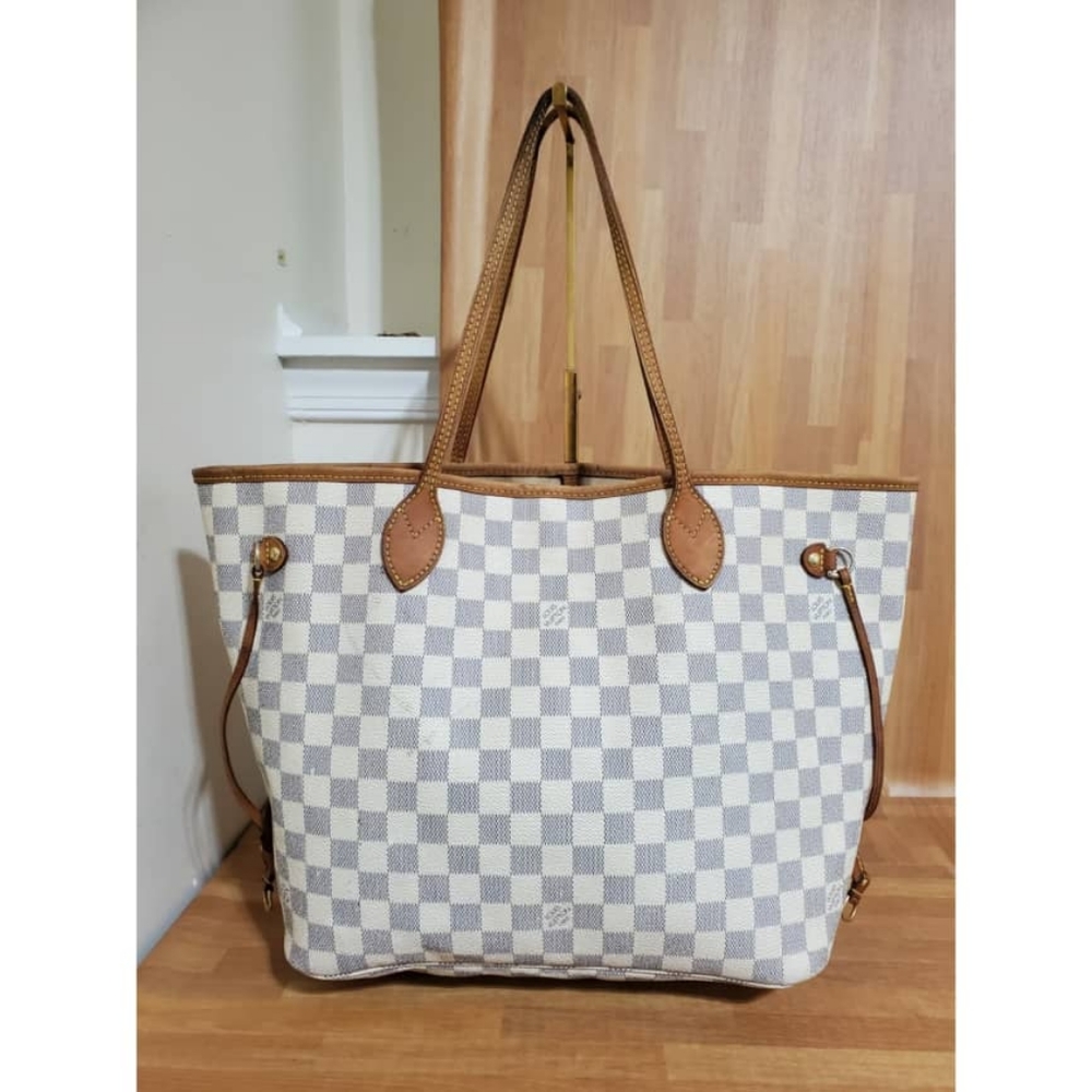 Authentic LOUIS VUITTON Damier Azur Neo Neverfull MM - Picture 13 of 15